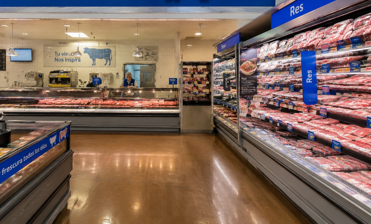 Departamento de carnes en supermercado. Ofertas Walmart