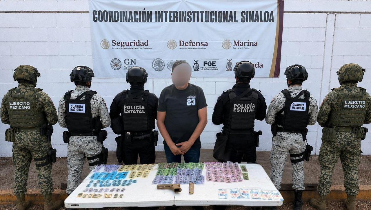 Hombre armado detenido en Culiacán