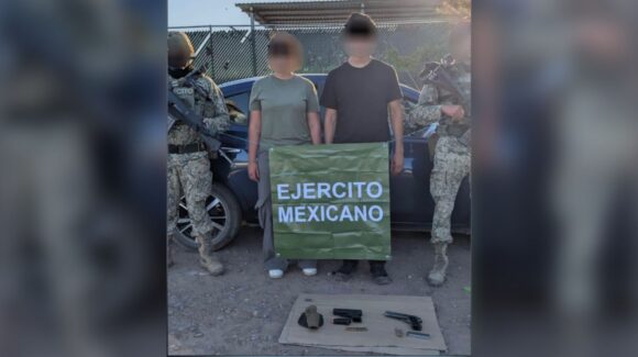 Ejército detiene a una pareja con posesión de dos armas de fuego en ‘La Costera’, Culiacán
