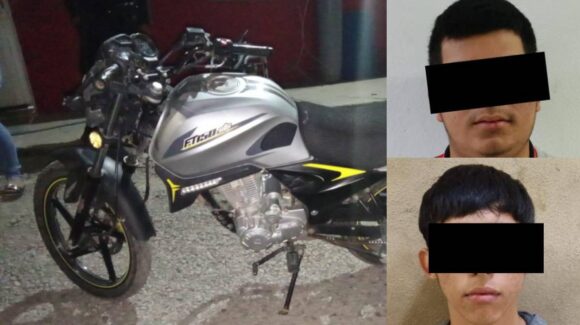 Por tres infracciones terminaron detenidos; recuperan moto robada en la Benito Juárez de Mazatlán, Sinaloa