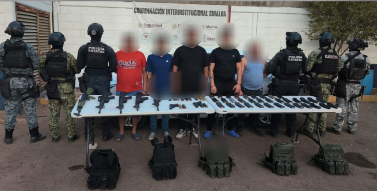 detienen a 7 hombres armados en molino de las flores en culiacan