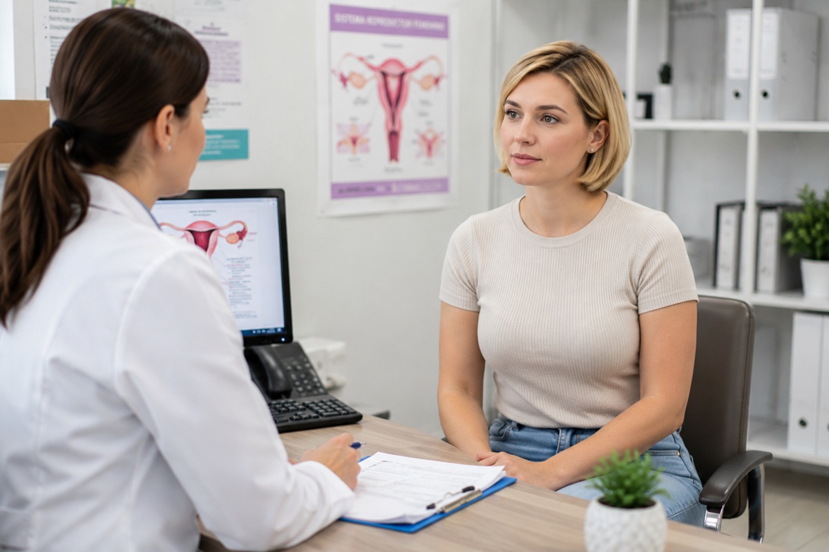 Doctora y paciente hablando sobre Ovarios Poliquísticos