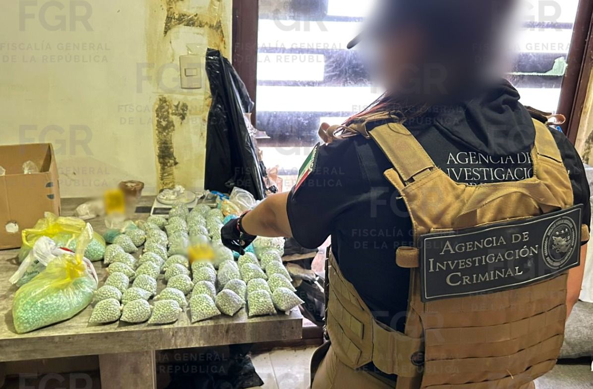 Droga asegurada en domicilio en La Conquista, Culiacán