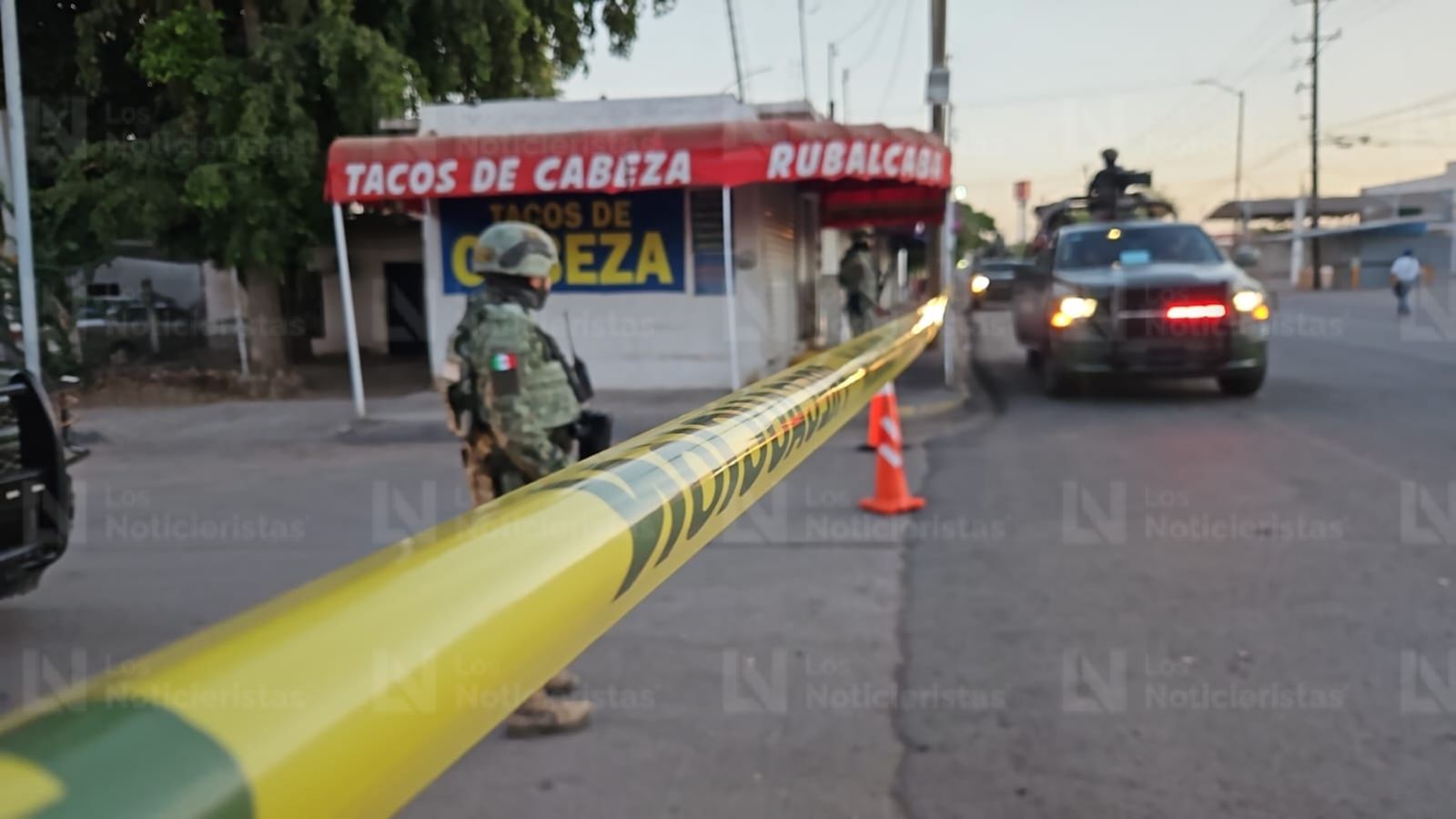 Personal de la Secretaría de la Defensa resguarda zona