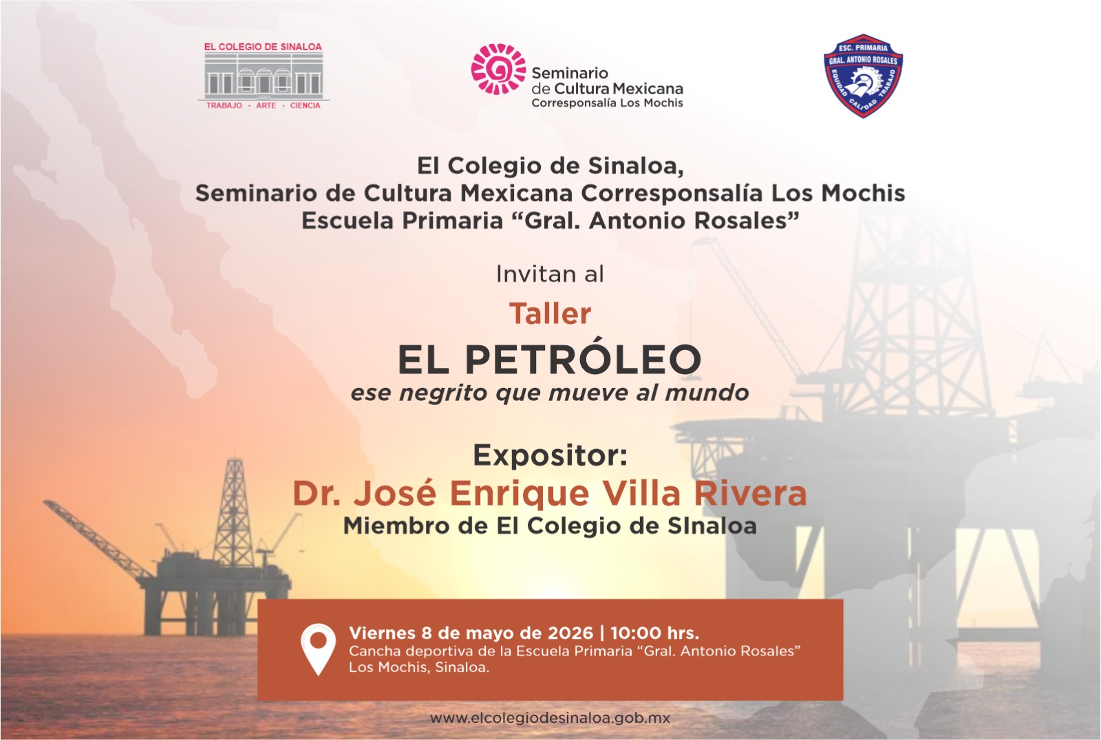 Enrique Villa Rivera impartirá taller a niños y niñas sobre el petróleo