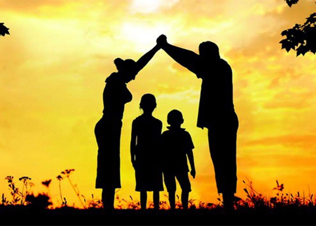 Familia en forma de casa