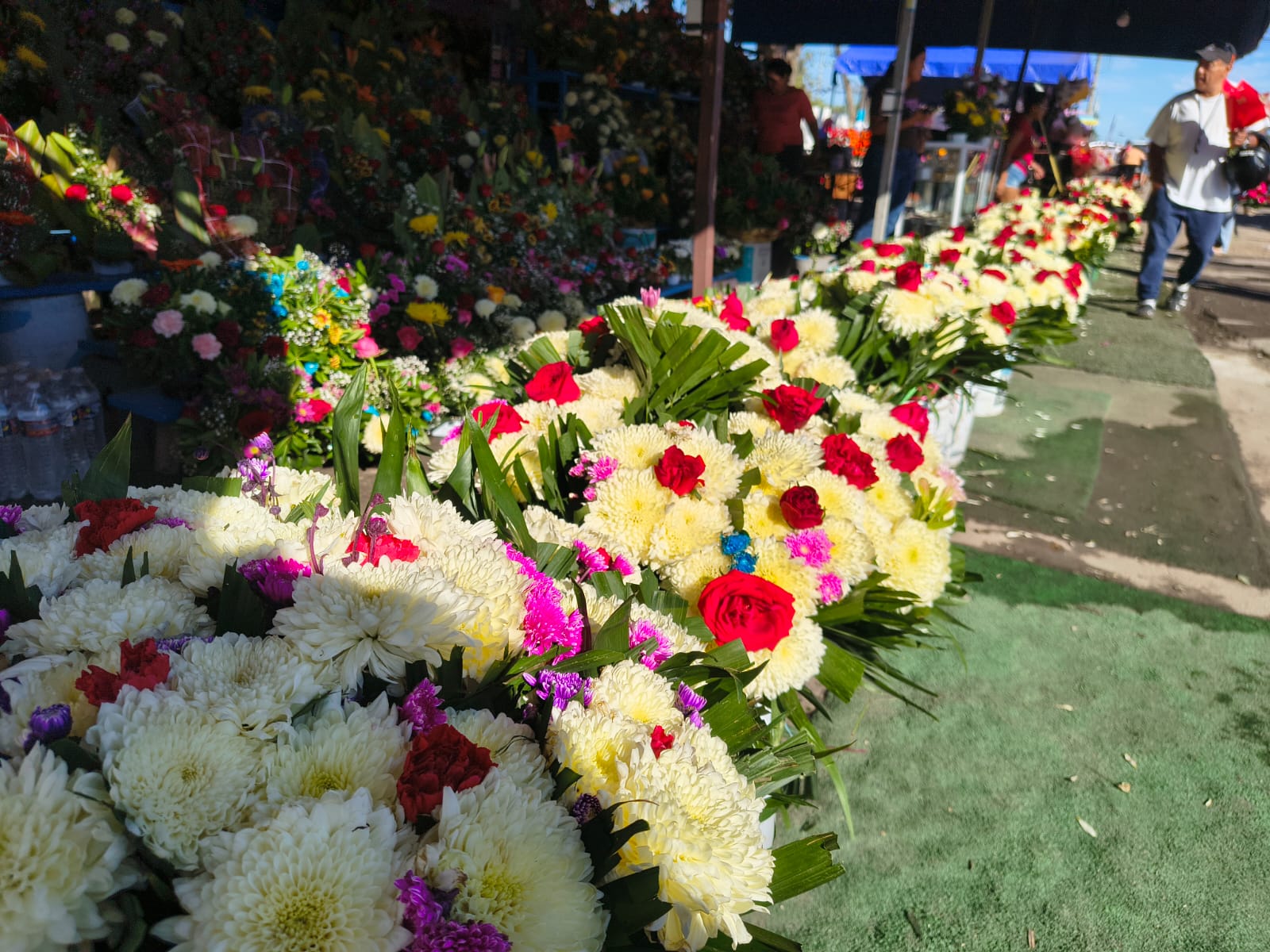 Flores en panteón