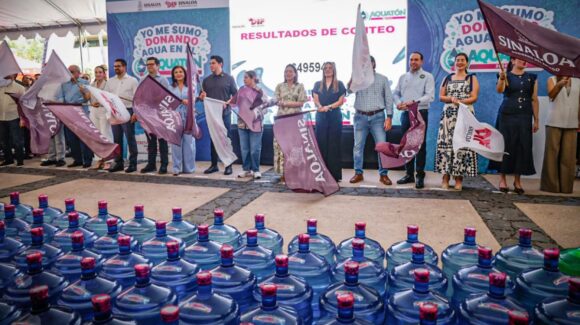 Con más de 600 mil litros de agua, gobernadora da el banderazo al Aquatón 2026 en Sinaloa