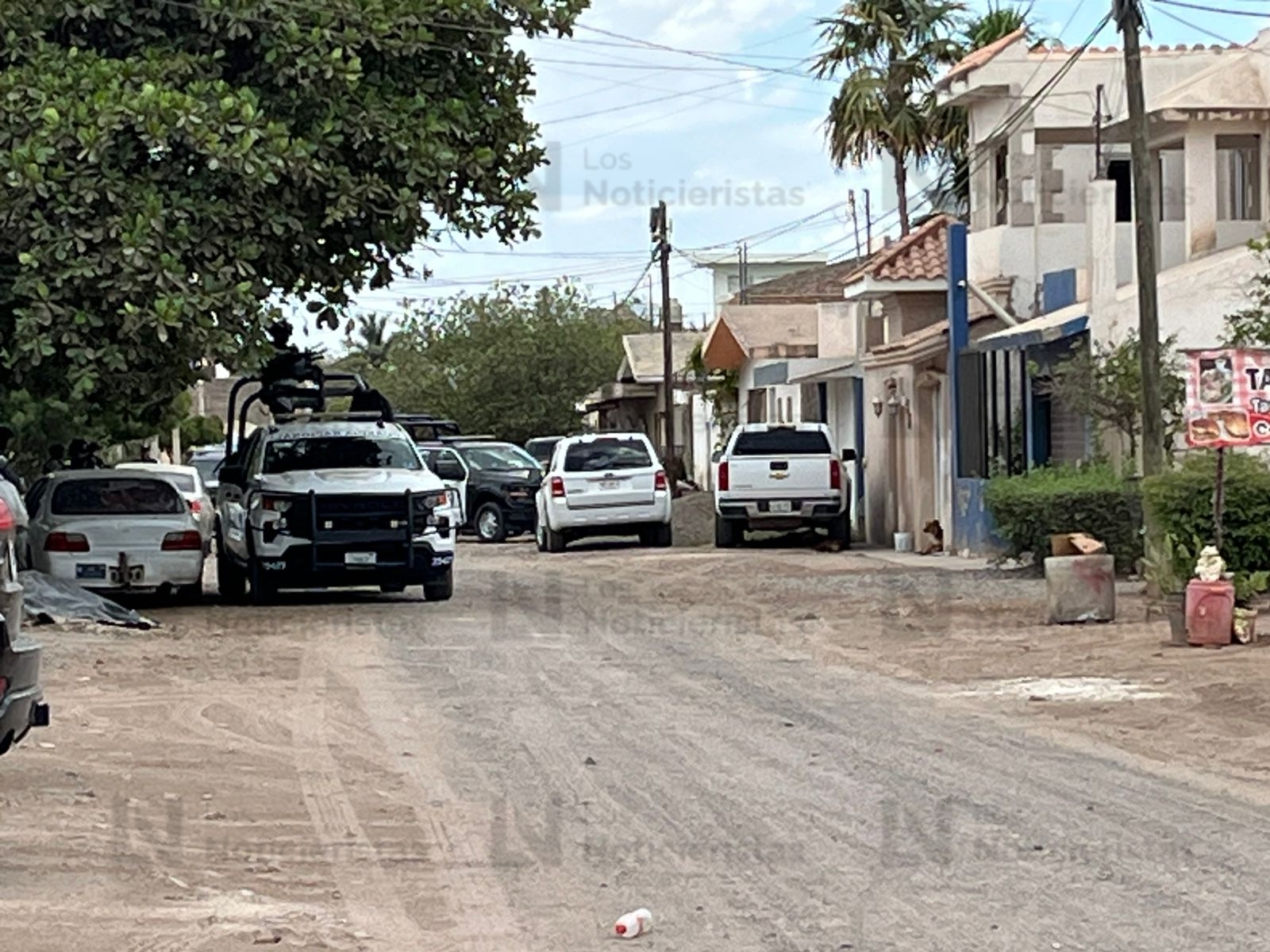 Elementos de la Guardia Nacional y SSPC durante operativo y cateo de vivienda en Guasave