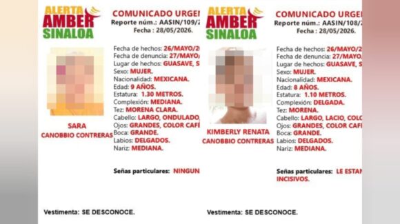 Desactivan Alerta Amber de hermanitas en Guasave, Sinaloa; permanecen bajo resguardo del municipio
