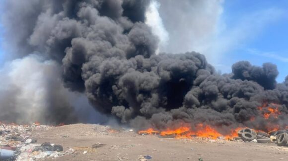Más de 16 incendios en lo que va del año en el basurón municipal de Salvador Alvarado ponen en riesgo concesión de empresa