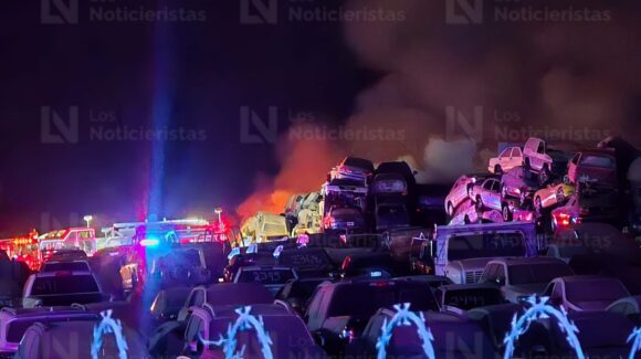 Incendio en pensión vehicular de la FGE fue un accidente: Gobernadora; descartó que haya sido provocado