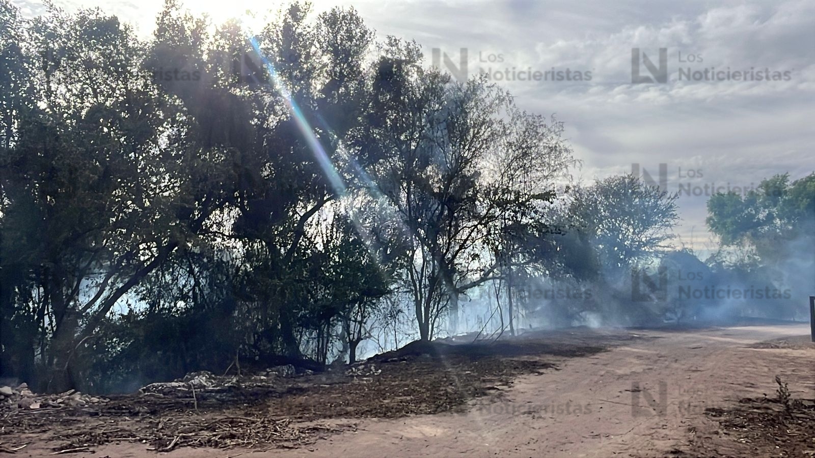 Incendio en rancho a la orilla del río Sinaloa, Guasave