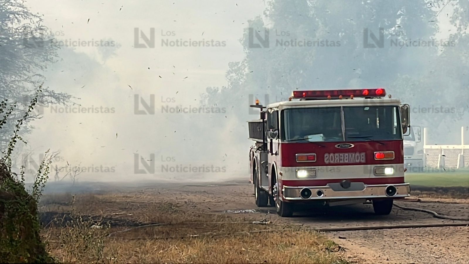 Incendio en rancho a la orilla del río Sinaloa, Guasave