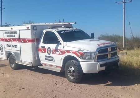 Voraz incendio arrasa con pastizales y huertos de naranja entre Genaro Estrada y El Nuevo Platanito, Sinaloa