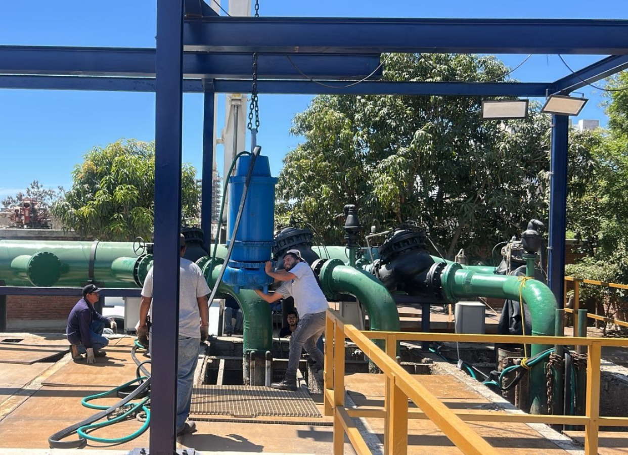 Instalan bombas en cárcamo del Atlántico, en Mazatlán