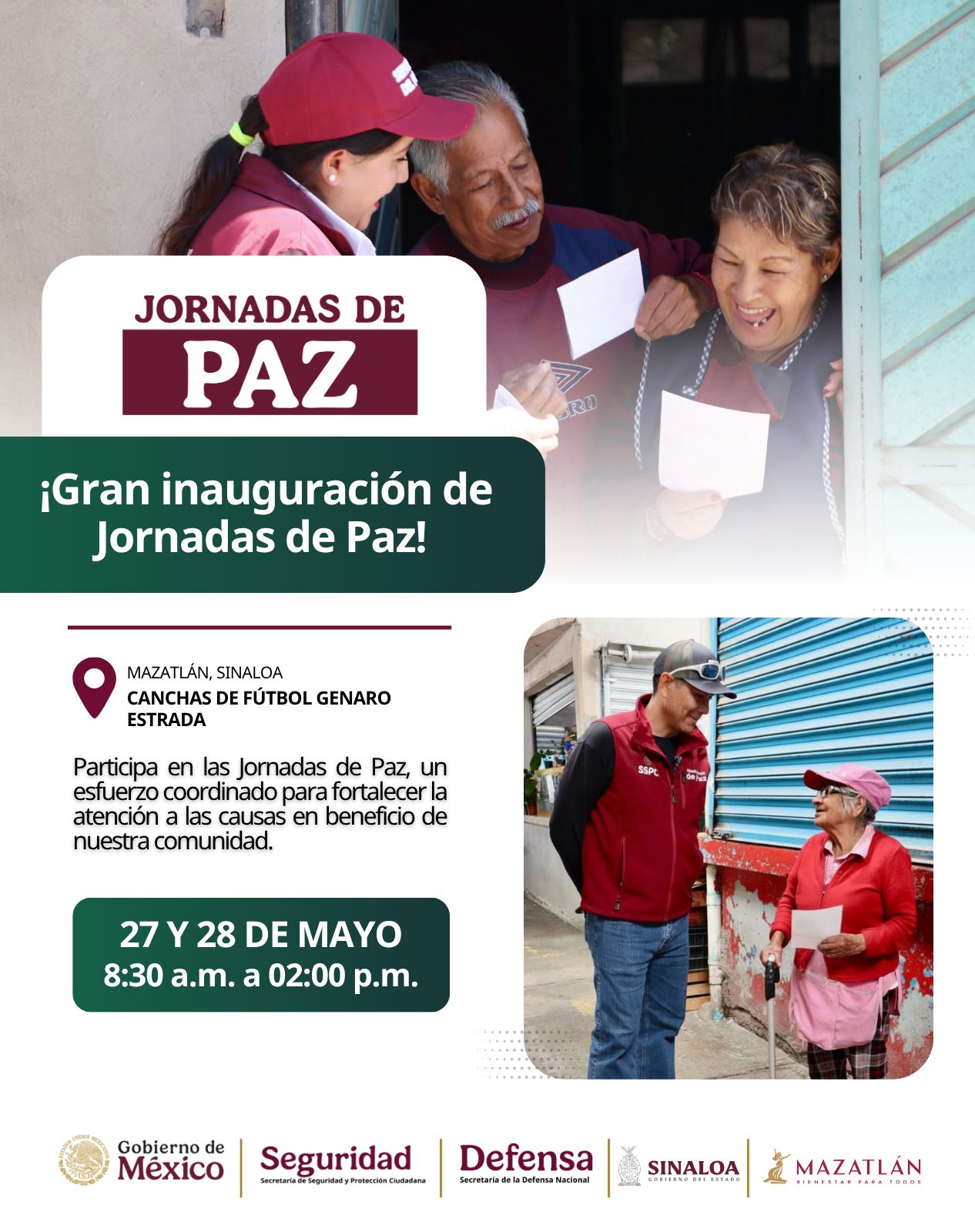 Jornadas de Paz llegarán a la colonia Genaro Estrada en Mazatlán 