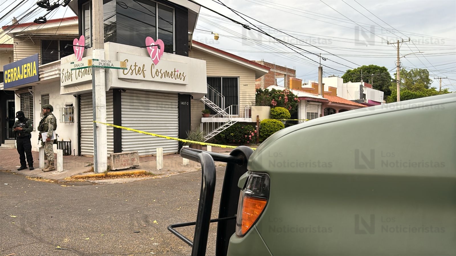 Localizan local de cosméticos con impactos de bala en Culiacán