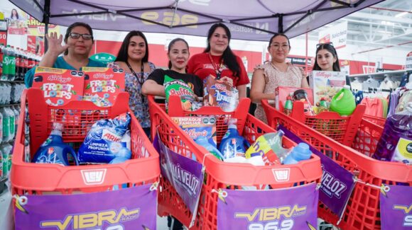 Leticia, Minica y Marlen se convirtieron en “Mamás Veloces” y llenaron su carrito del súper gratis gracias a Casa Ley y Vibra Radio