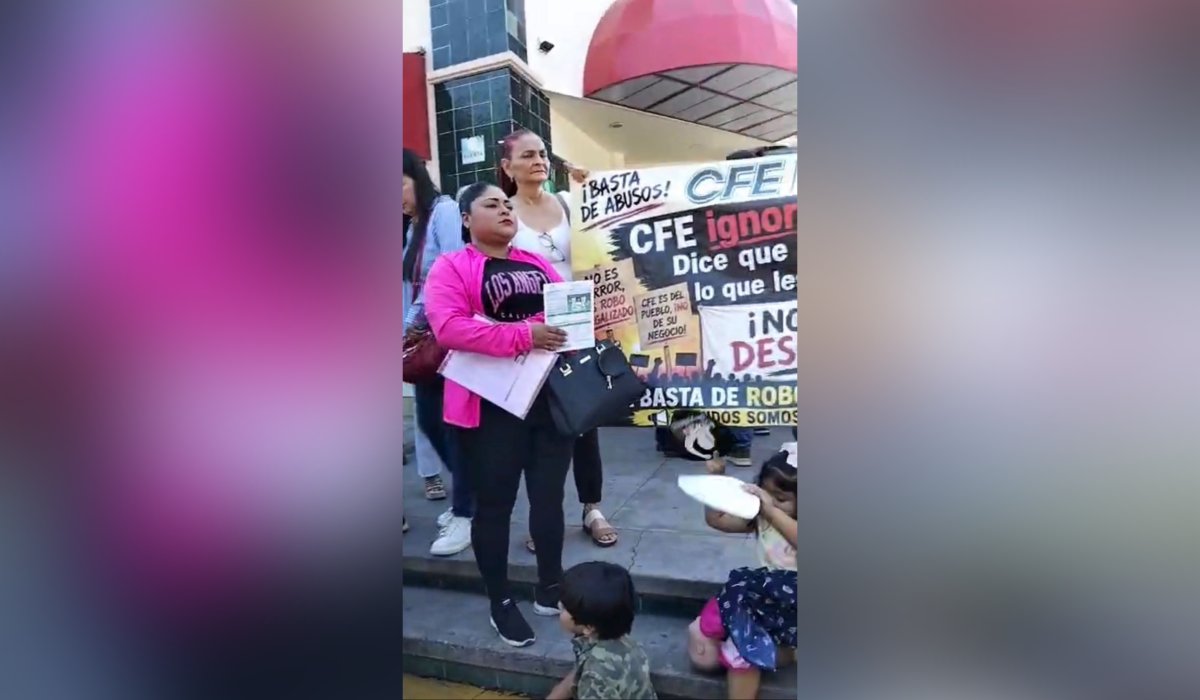 Manifestación de usuarios de la CFE en Culiacán