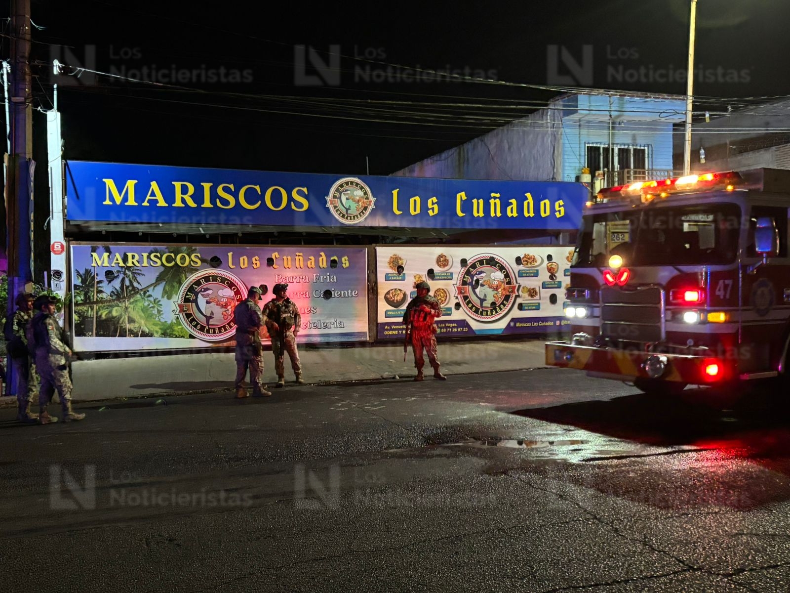 Marisquería vandalizada en Culiacán, Sinaloa