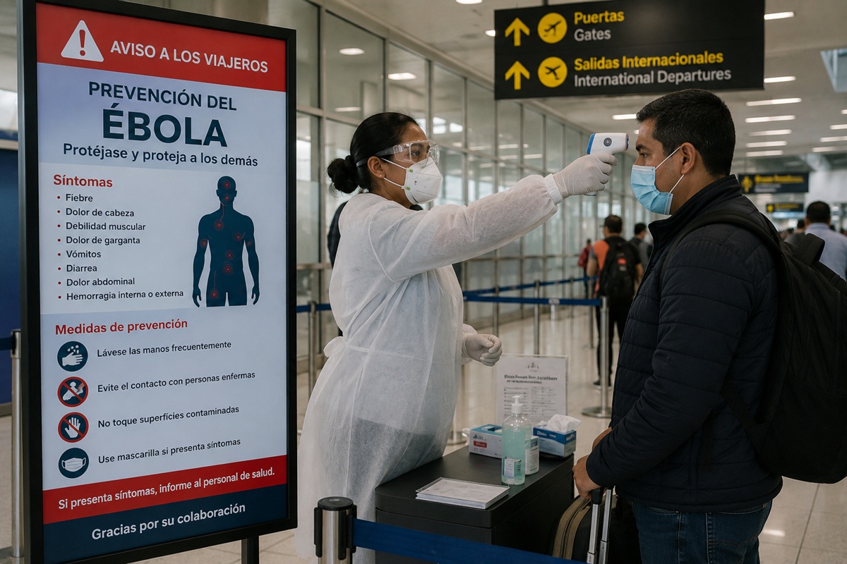 Medidas sanitarias en aeropuertos ante el brote de ébola