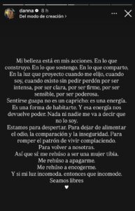 Mensaje de Danna Paola