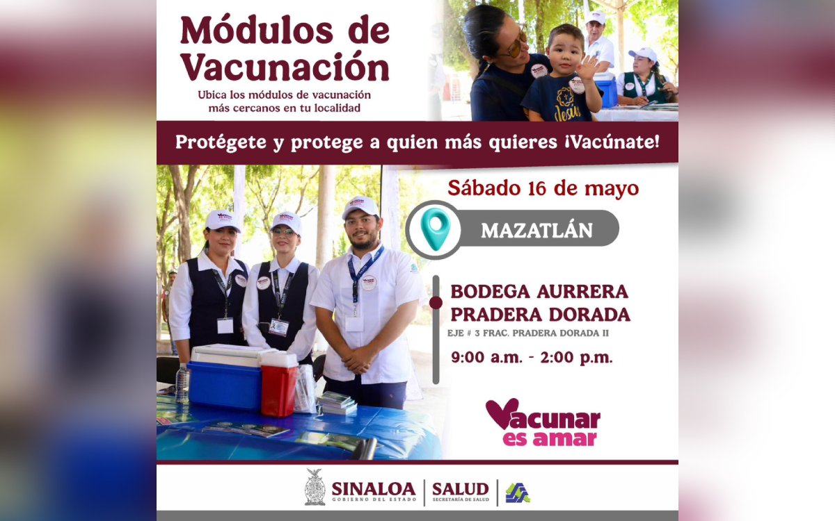 Módulos de vacunación Mazatlán