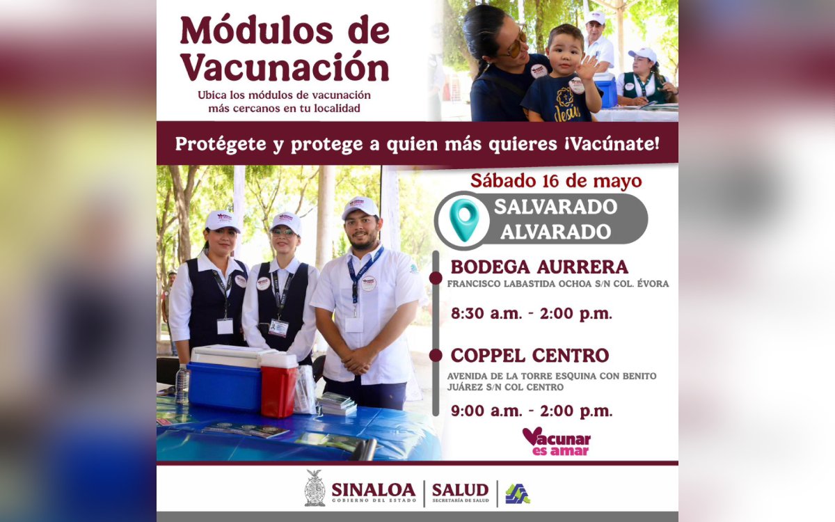 Módulos de vacunación Salvador Alvarado