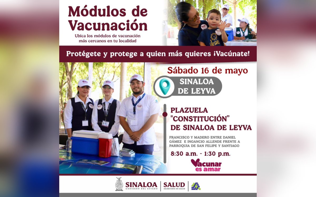Módulos de vacunación Sinaloa de Leyva