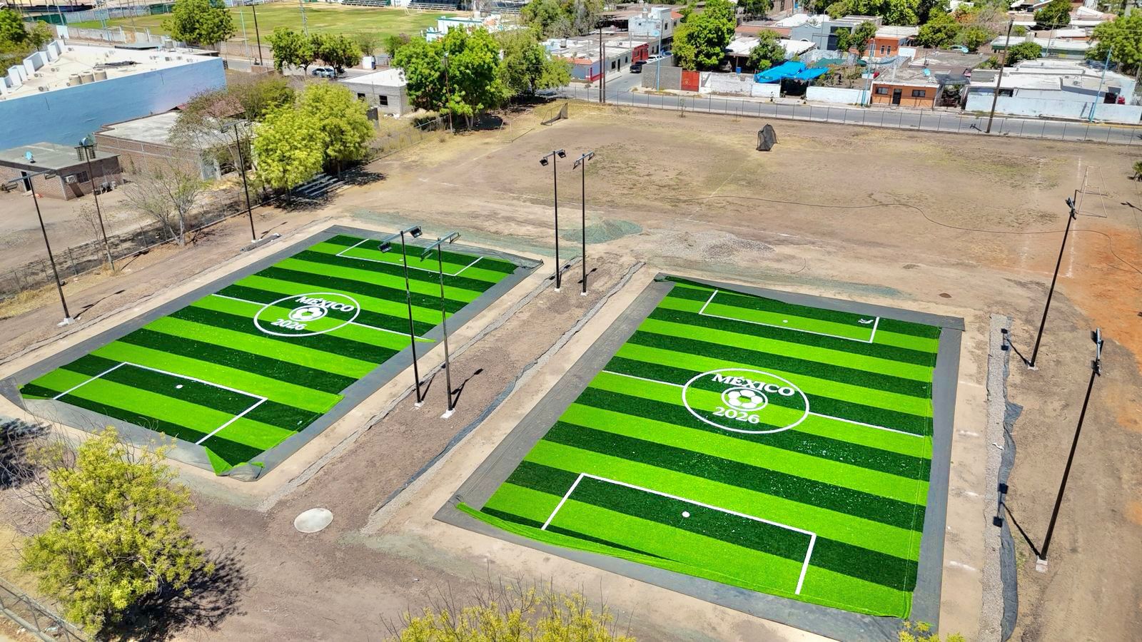 Canchas nuevas en El Fuerte