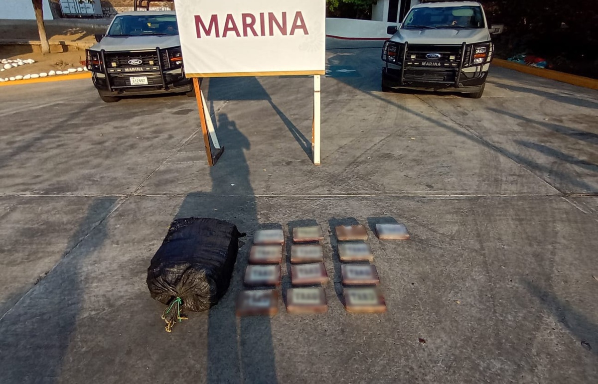 Cocaína asegurada en el mar de Oaxaca