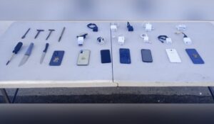 Objetos decomisados en el penal de Aguaruto, Culiacán