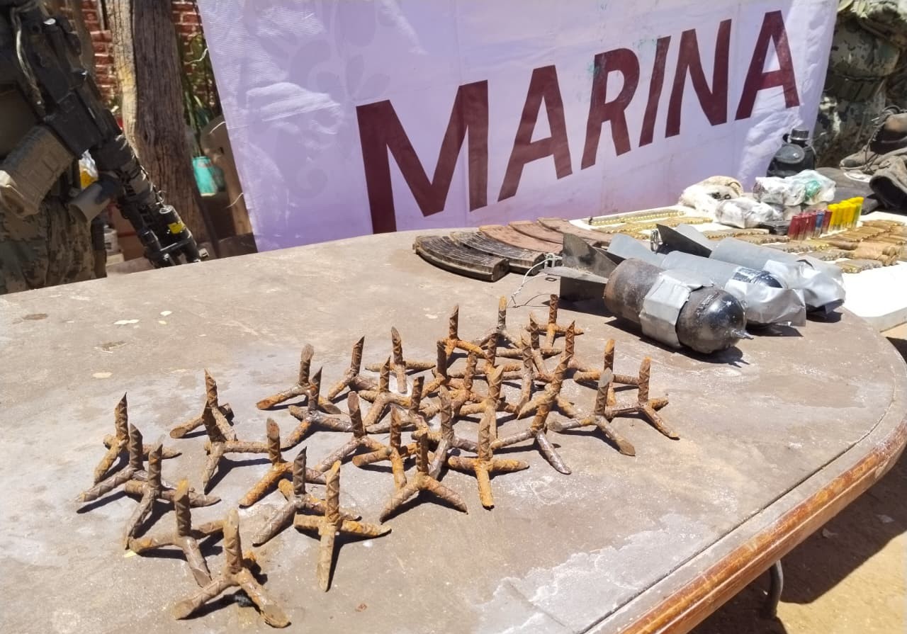 Objetos ilícitos asegurados en el sur de Sinaloa