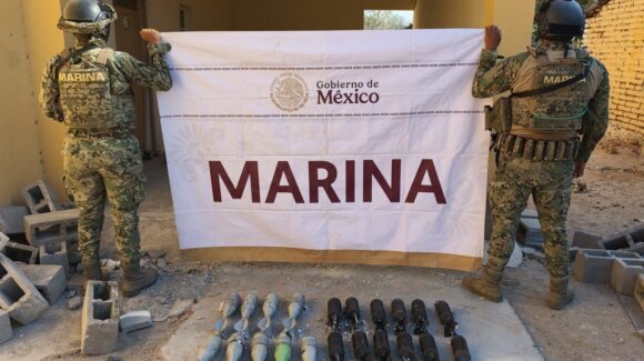 Marina asegura 170 explosivos y desmantela campamentos del crimen organizado en el sur de Sinaloa