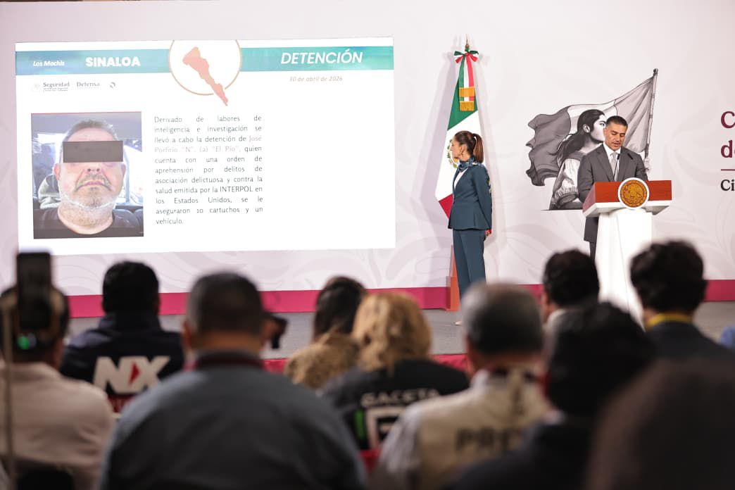 Omar García Harfuch en conferencia 'mañanera'