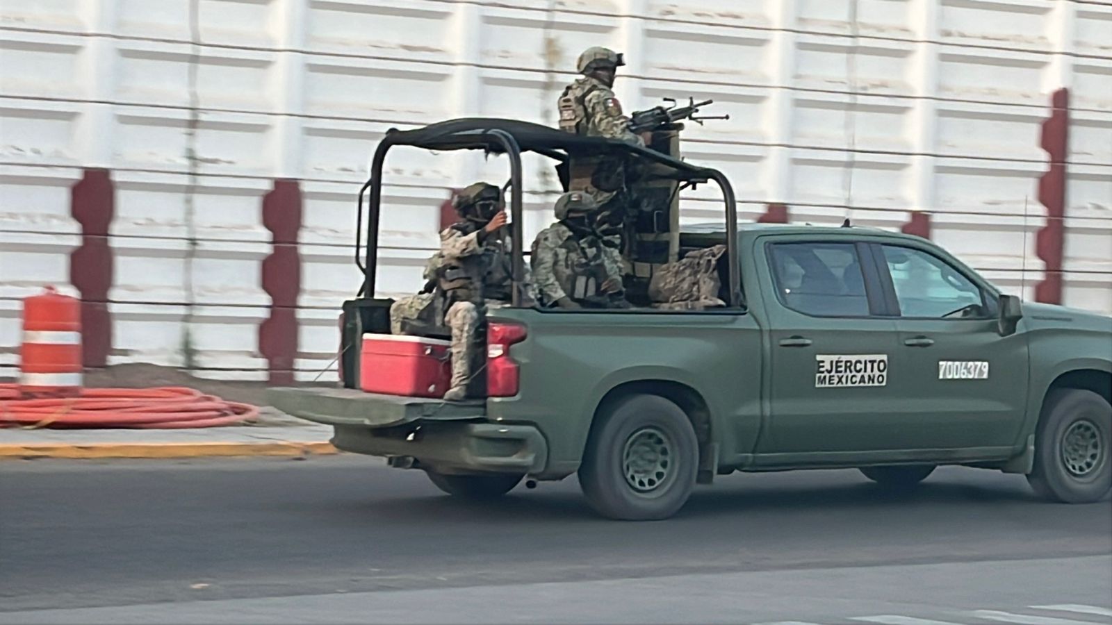 Operativo de Ejército y Guardia Nacional en Guasave