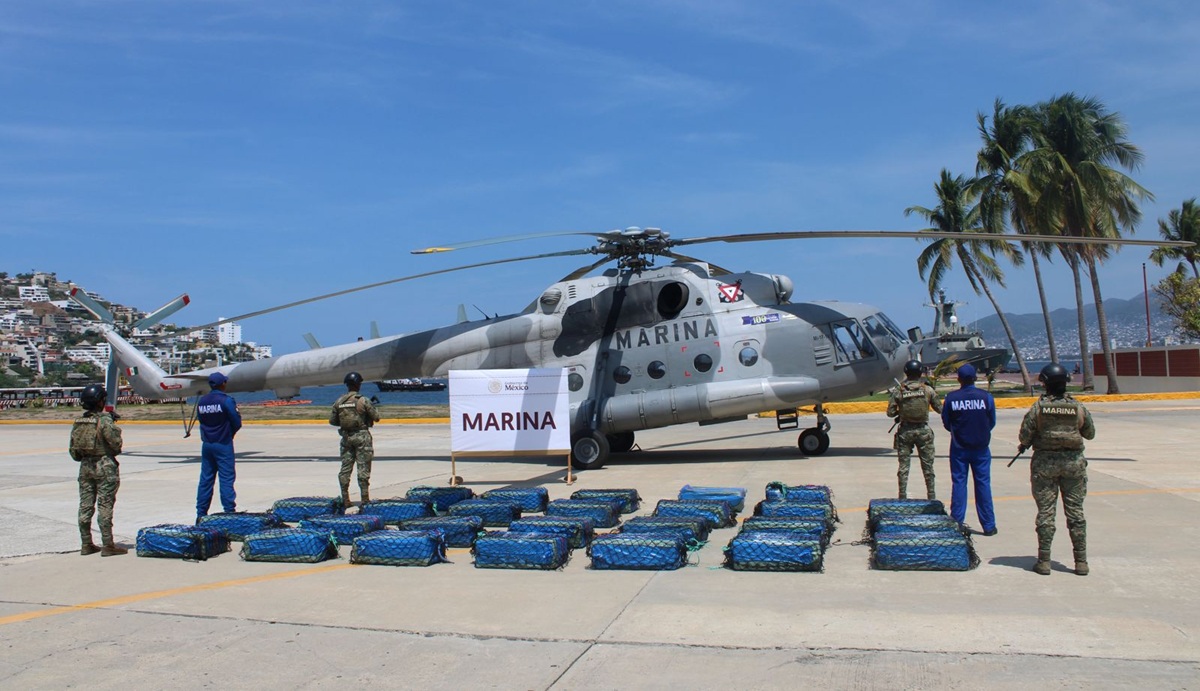 Operativo en Guerrero. Bultos de cocaína