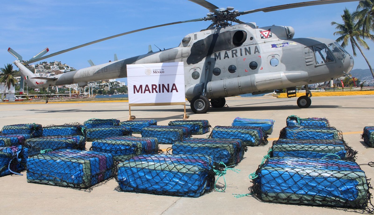 Operativo en Guerrero. Bultos de cocaína