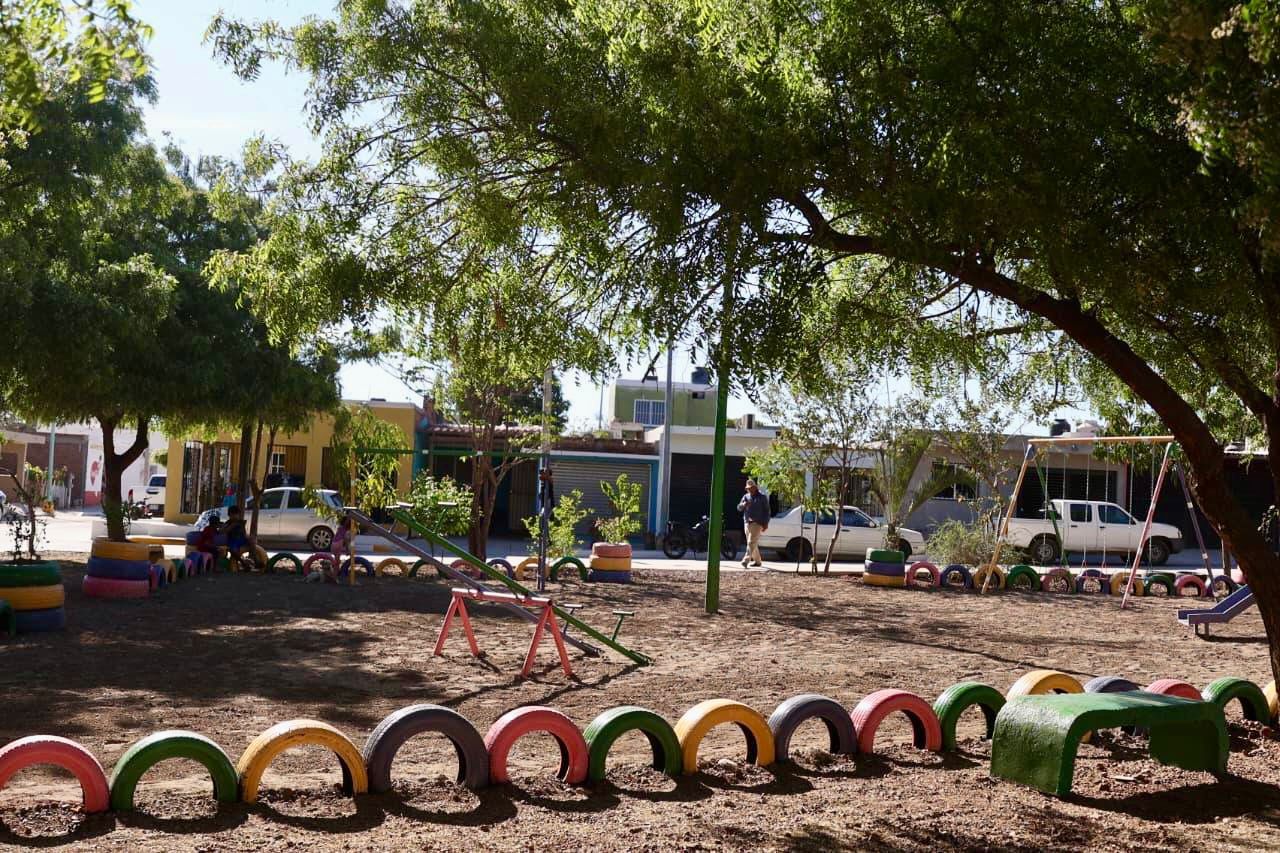 Parque rehabilitado en Mazatlán, Sin.