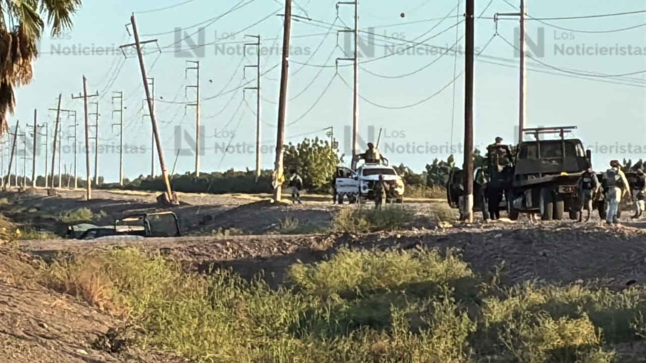 Persecución a balazos entre militares y delincuentes en Villa Juárez, Navolato