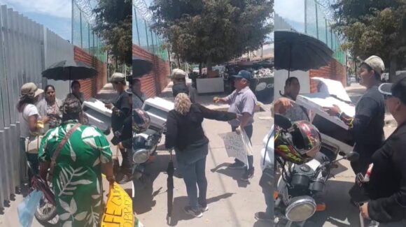 Manifestantes bloquean entrega de comida a trabajadores de CFE en Guasave; terminan pagando las pizzas