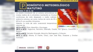 pronostico meteorologico matutino en sinaloa