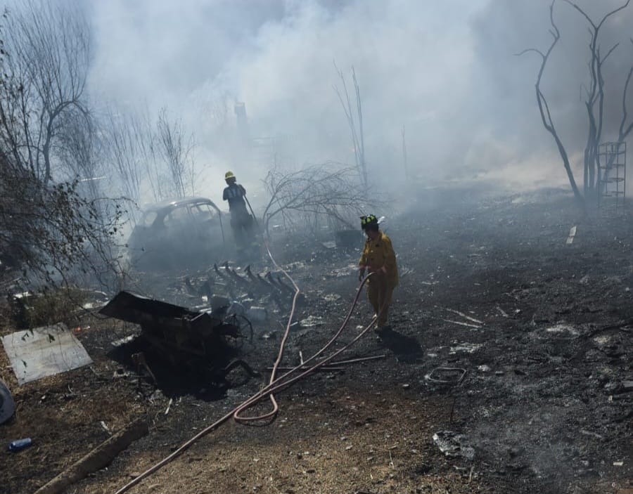 Rancho se incendia en Mocorito, Sinaloa