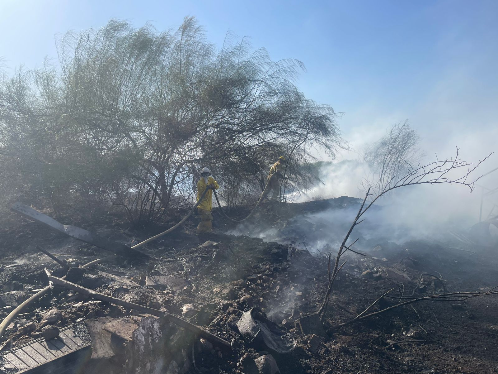 Rancho se incendia en Mocorito, Sinaloa