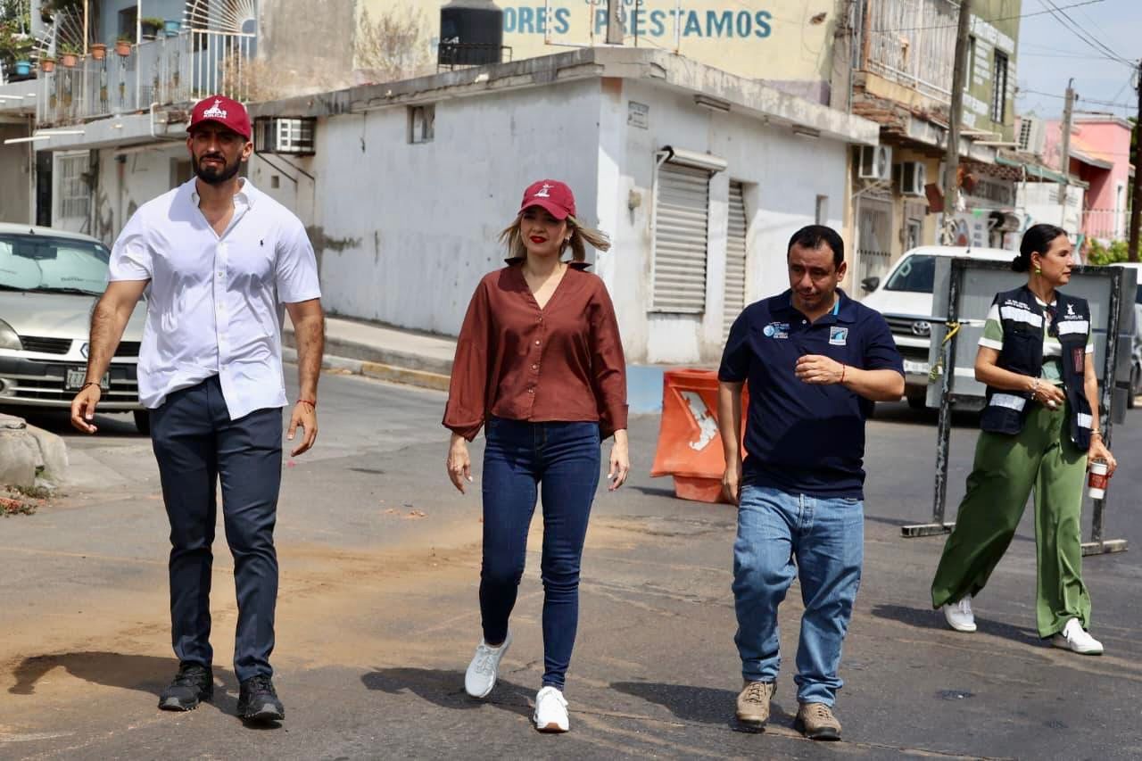 Estrella Palacios Domínguez supervisa arranque de obra en Mazatlán