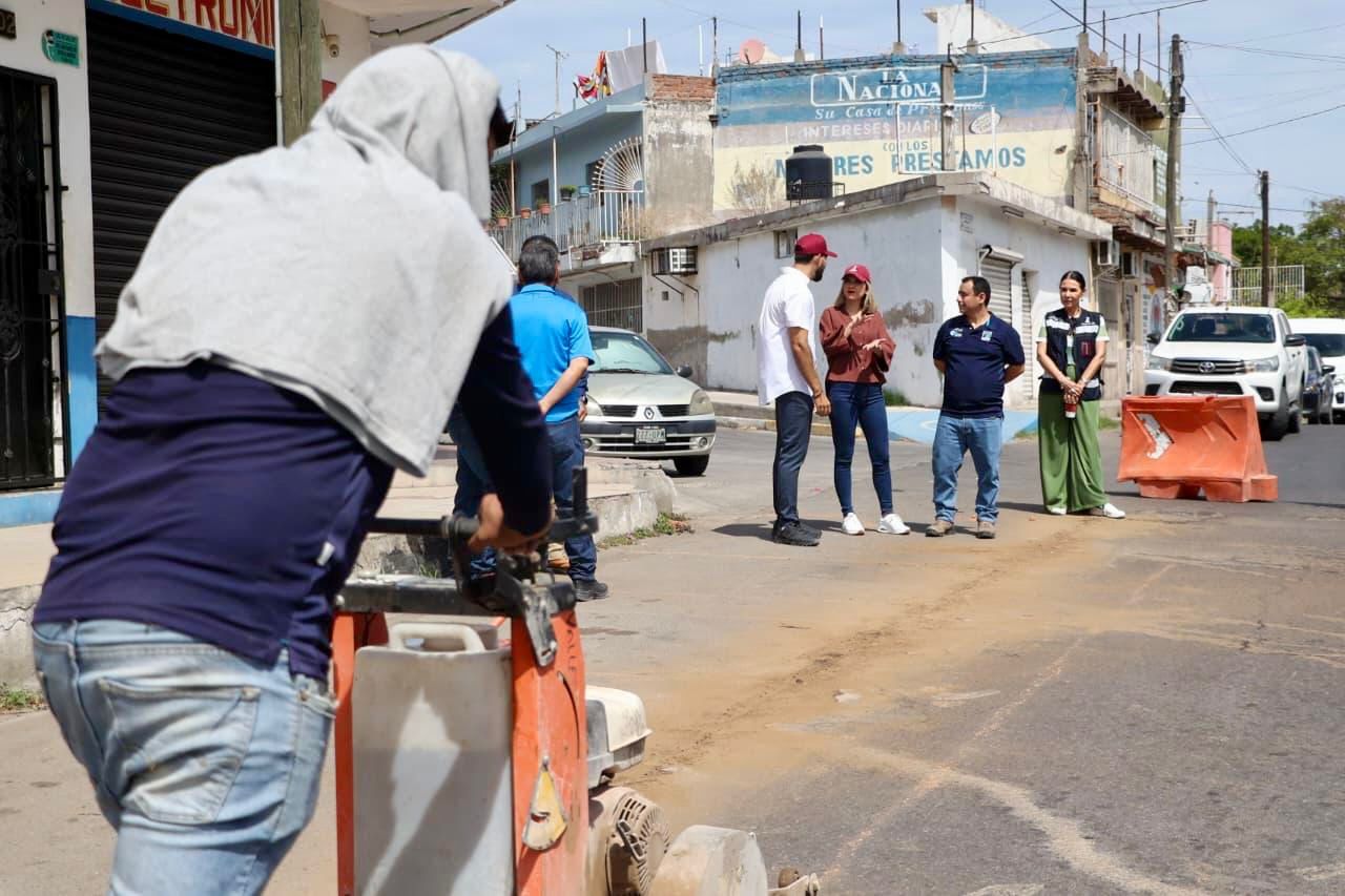 Estrella Palacios Domínguez supervisa arranque de obra en Mazatlán