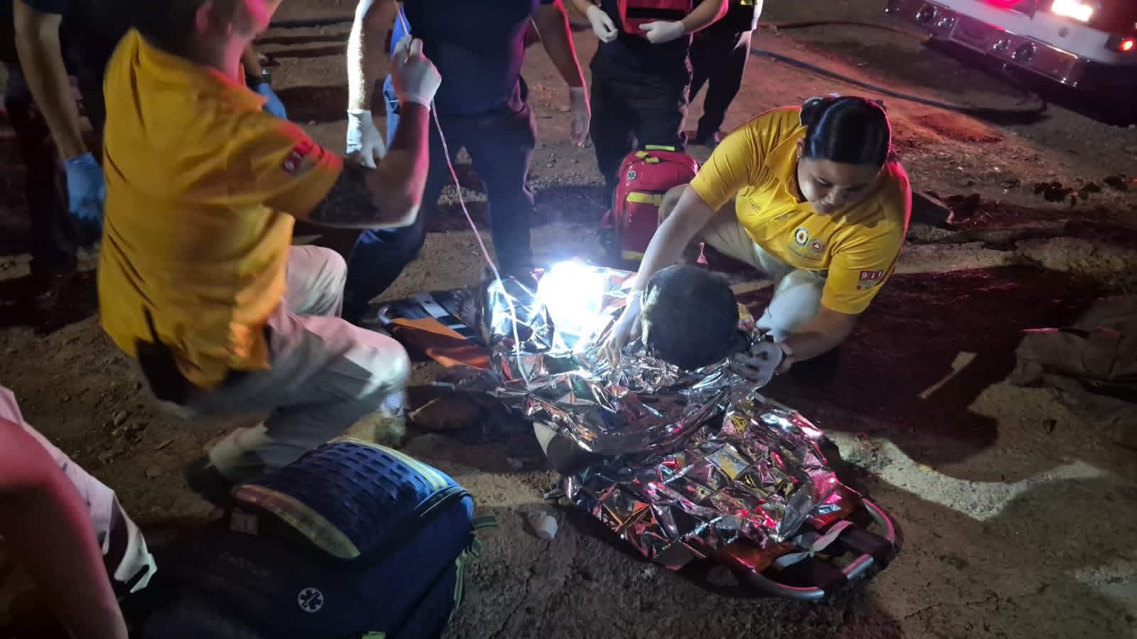 Rescate de hombre de incendio en Mazatlán