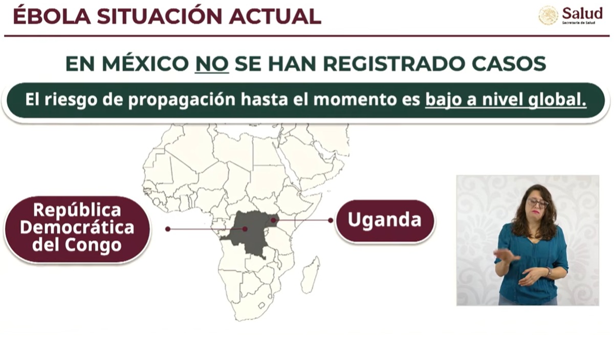 Información sobre el ébola, de la Secretaría de Salud