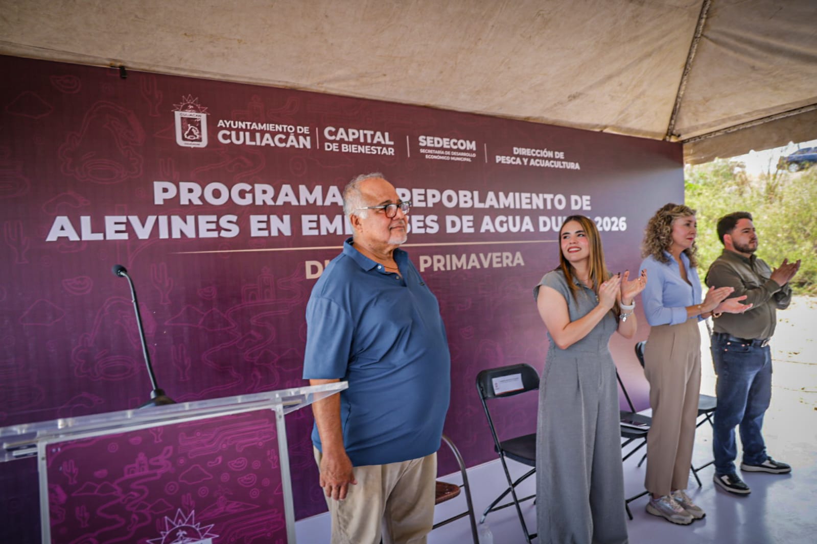 Alcaldesa en Programa de Repoblamiento de Alevines en Embalses de Agua Dulce
